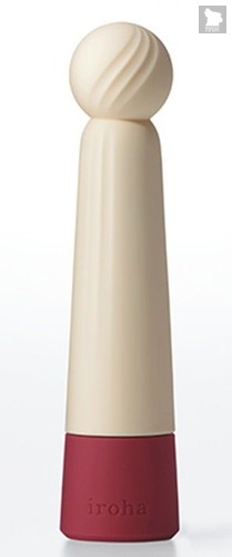 Бежевый вибратор с шаровидной мягкой головкой IROHA Rin Akane - 14,8 см., цвет бежевый - Tenga
