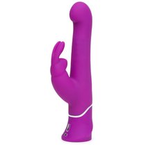 Фиолетовый вибратор с клиторальным стимулятором Beaded G-Spot Rechargeable Rabbit Vibrator - 24 см., цвет фиолетовый - Lovehoney