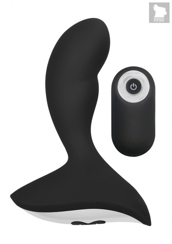 Черный массажер простаты с пультом N 79 Rechargeable P-Spot Stimulator, цвет черный - Shots Media