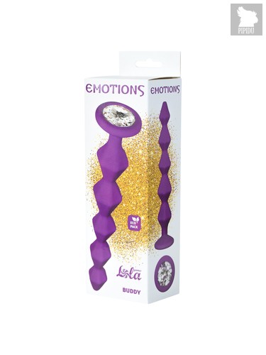 Анальная Цепочка с Кристаллом Emotions Buddy Purple 1400-03lola, цвет фиолетовый - Lola Toys