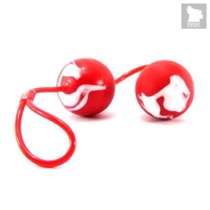 Вагинальные шарики Erotic Duo Balls, цвет красный - Seven Creations