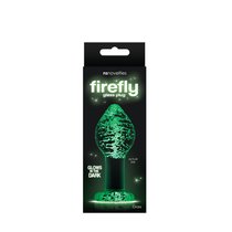 Анальная пробка святящаяся в темноте Firefly Glass - Plug - Large - Clear