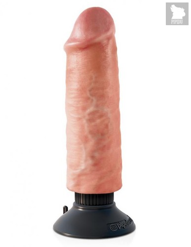 Вибромассажер-реалистик 6 Vibrating Cock - 17,8 см, цвет телесный - Pipedream