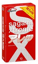 Утолщенные презервативы Sagami Xtreme Feel Long с точками - 10 шт. - Sagami