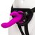 Лиловый страпон Rechargeable Vibrating Strap-On Harness Set - 17,6 см., цвет лиловый - Happy rabbit