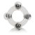 Эрекционное кольцо Magnetic Power Ring с магнитами двойное, цвет прозрачный - California Exotic Novelties