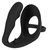Эрекционное кольцо с подхватом мошонки и анальным отростком для воздействия на простату, цвет черный - ORION