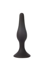 Чёрная анальная пробка Sex Expert - 9,5 см., цвет черный - Bioritm