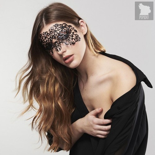 Ажурная виниловая маска на глаза DALILA, цвет черный - Bijoux