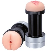 Мастурбатор 2-в-1 REALSTUFF 2 IN 1 HUMMER ANUS VAGINA: вагина и анус, цвет телесный - Dream toys