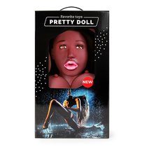 Темнокожая надувная секс-кукла с вибрацией Лионелла, цвет коричневый - Bior toys