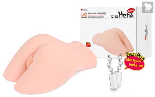 HERA BIG HIP+,мастурбатор девственница 3D вагина,анус полуторс, вибрация,ротация,голос - Kokos