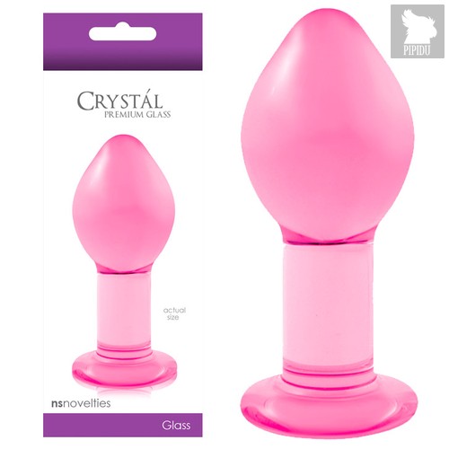 Анальная пробка Crystal Large - Pink, большая - NS Novelties