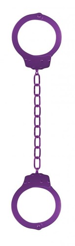 Фиолетовые металлические кандалы Metal Ankle Cuffs, цвет фиолетовый - Shots Media