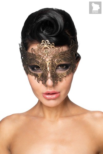 Золотистая карнавальная маска "Шедди", цвет золотой - МиФ