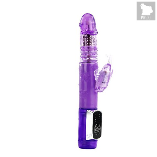 Фиолетовый вибратор хай-тек Butterfly Prince - 24 см, цвет фиолетовый - Baile