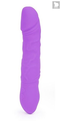 Фиолетовый вибратор-ротатор KING - 22,6 см., цвет фиолетовый - S-hande