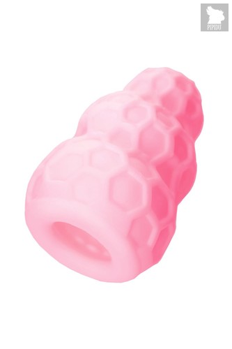 Розовый рельефный мастурбатор Flaff, цвет розовый - Toyfa