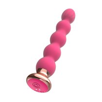 Розовый вибратор-ёлочка Mini Vibrator с пультом ДУ - 19 см., цвет розовый - I-moon