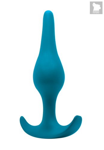 Бирюзовая анальная пробка Smooth - 12,5 см, цвет синий - Lola Toys