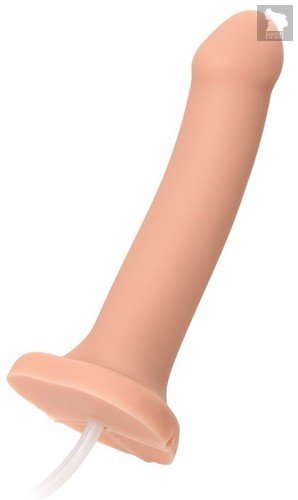 Телесный фаллос с имитацией эякуляции Silicon Cum Dildo L - 19,6 см., цвет телесный - Strap-on-me