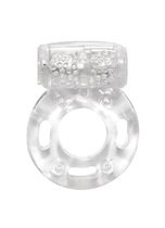 Прозрачное эрекционное кольцо с вибрацией Rings Axle-pin, цвет прозрачный - Lola Toys