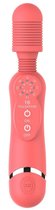 Розовый универсальный массажер Silicone Massage Wand - 20 см., цвет розовый - Shots Media