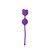 Фиолетовые вагинальные шарики с ушками Cosmo, цвет фиолетовый - Bior toys