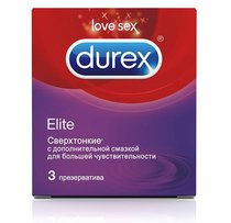 Сверхтонкие презервативы Durex Elite - 3 шт. - Durex