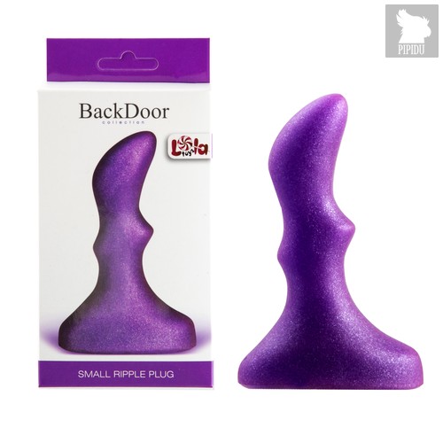 Фиолетовый анальный стимулятор Small ripple plug - 10 см, цвет фиолетовый - Lola Toys