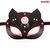Черно-красная игровая маска с ушками, цвет красный/черный - Bioritm