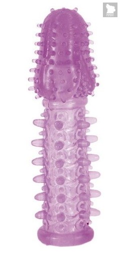 Фиолетовая насадка, удлиняющая половой член - 13,5 см, цвет фиолетовый - Toyfa