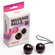 Вагинальные шарики Massage Balls, цвет черный - Sitabella