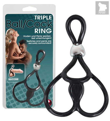 Лассо с подхватом мошонки Triple Ball-und Cockring - ORION
