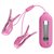 Зажимы для сосков с вибрацией и электростимуляцией Romantic Wave II, цвет розовый - Baile