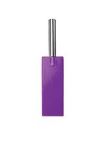 Фиолетовая прямоугольная шлёпалка Leather Paddle - 35 см - Shots Media
