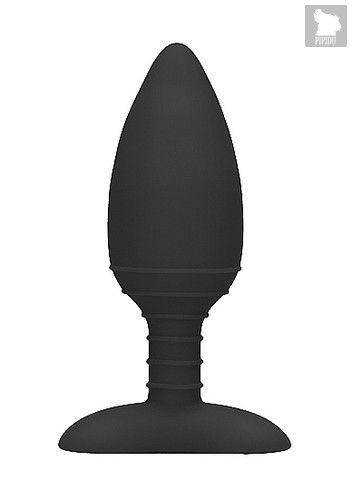 Анальный стимулятор Heating Anal Butt Plug Glow Black SH-ELE015BLK - Shots Media