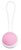Вагинальный шарик Jiggle Balls с петлёй, цвет белый/розовый - Easy toys