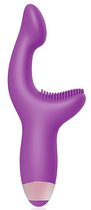 Фиолетовый G-вибромассажер с покрытым шипами выступом, цвет фиолетовый - Bioritm