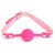Розовый силиконовый шар-кляп на регулируемом ремешке, цвет розовый - Bioritm