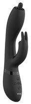Черный вибромассажер-кролик Nilo - 22 см., цвет черный - Shots Media