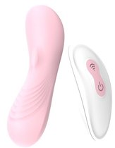 Розовый клиторальный стимулятор REMOTE LAY-ON VIBE, цвет розовый - Dream toys