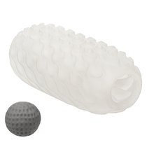 Двусторонний мастурбатор с серым стимулирующим шариком Reversible Squishy Ball Stroker, цвет прозрачный - California Exotic Novelties