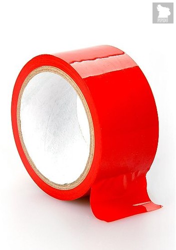 Красная лента для связывания Bondage Tape Red, цвет красный - Shots Media