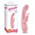 Нежно-розовый вибратор со стимулятором клитора Jumping Rabbit Vibrator - 19,5 см., цвет розовый - Chisa