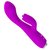Лиловый вибратор Doreen с клиторальным стимулятором - 19,8 см., цвет лиловый - Baile