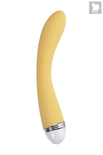 Желтый вибратор Calla - 22 см., цвет желтый - Toyfa