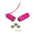 Розовая вибропуля Magic X20 с дистанционным пультом управления 20 режимами вибрации, цвет розовый - Baile