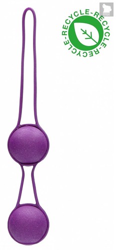Фиолетовые вагинальные шарики Geisha со шнурком, цвет фиолетовый - Shots Media