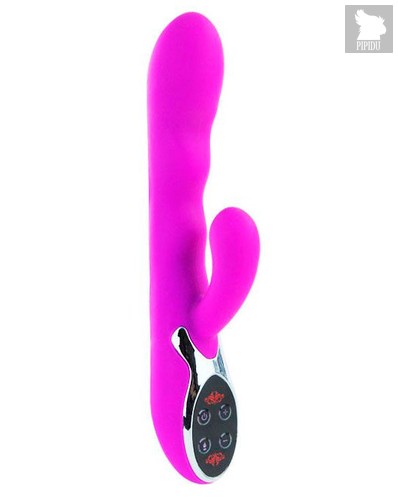 Перезаряжаемый вибромассажер с подогревом Crazy - 23 см, цвет фиолетовый - Baile